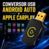 Conversor USB Android Auto e Apple CarPlay