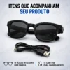 058_f6_w Óculos Inteligente Smart Vision com Câmera