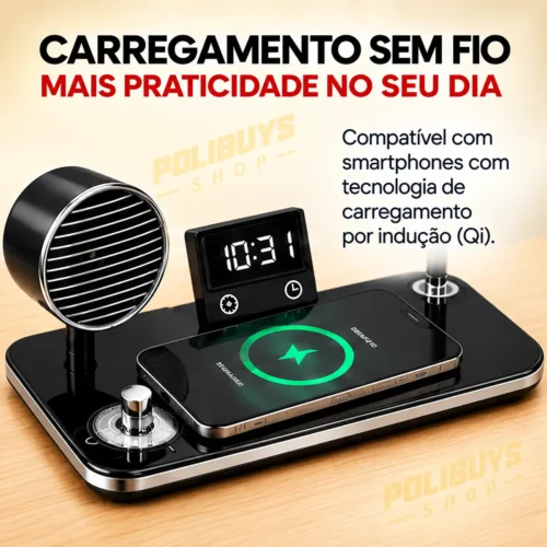059_f17_w Luminária de Mesa 4 em 1 Multifunção- Preto