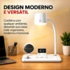 Luminária de Mesa 4 em 1 Multifunção- Branco